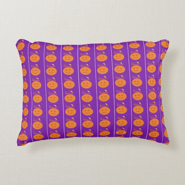 Costume Design Pumpkin Purple Accent Pillow (Front)