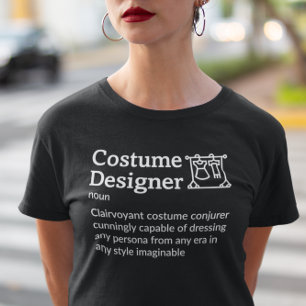 Costume Designer Definition Dark Mode - Film Crew T-Shirt