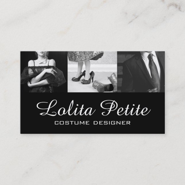 Costume Designer Fashion Seamstress Alterations Business Card (Front)