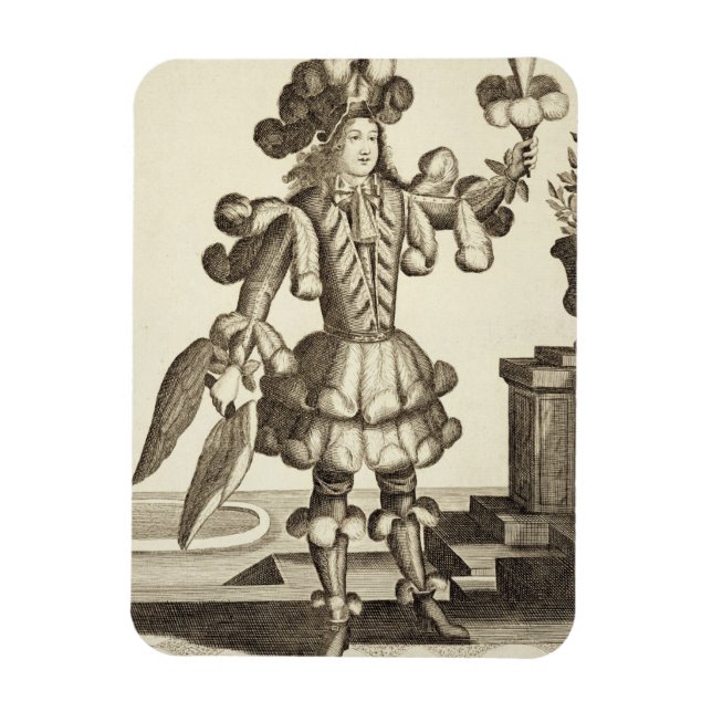 Costume for a Feather Dealer, pub. by Gerard Valck Magnet (Vertical)