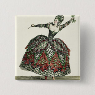 Costume for a Fury in 'Iphigenia in Tauris' and se 15 Cm Square Badge