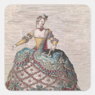 Costume for an Indian woman Square Sticker