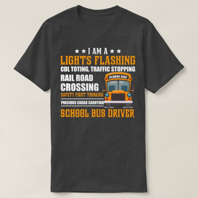 Costume For DadGrandpa Funny Shirt For School Bus  (Design Front)