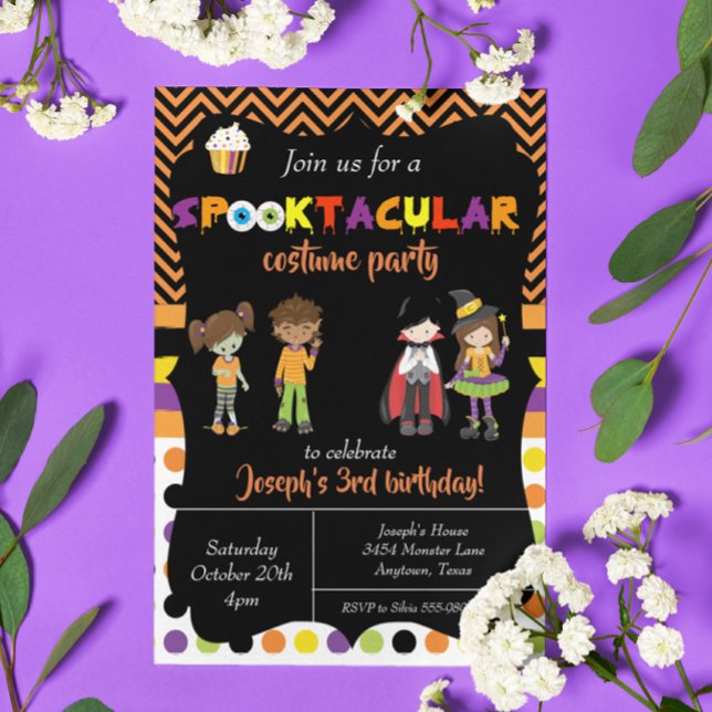 Costume Halloween Birthday Party Child Trick Treat Invitation (Creator Uploaded)