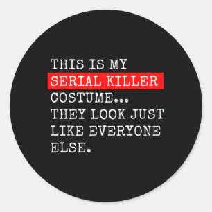 Costume - Halloween Novelty Funny Classic Round Sticker