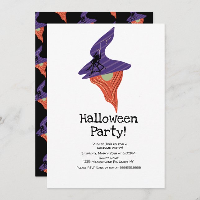 Costume Halloween Party Gnome Doodles Invitation (Front/Back)