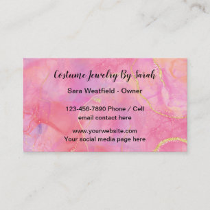 Costume Jewellery Maker Business Cards
