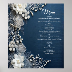 Costume jewellery on Blue Denim Poster