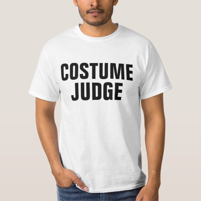 Costume Judge Funny Halloween Party T-Shirt (Front)