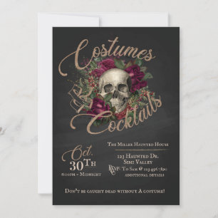 Costume party, Halloween Party, Cocktail  Invitation