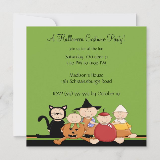 Costume Party Halloween Party Invitation (Front)