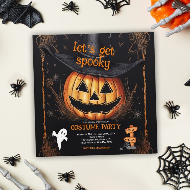 Costume Spooky Party Halloween Invitation (Costume Spooky Party Halloween Invitation)