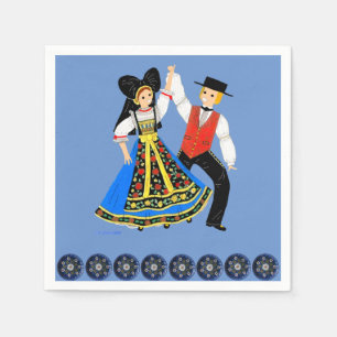 Costume traditionnel d'Alsace, France Napkin
