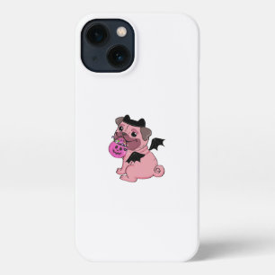 Costumed Pug with Candy Pumpkin iPhone 13 Case