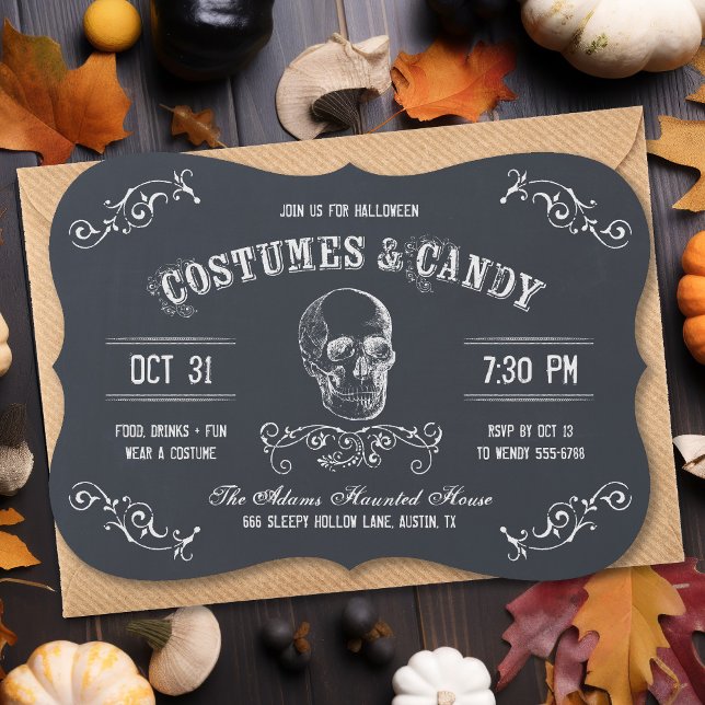 Costumes and Candy Halloween Party Invitation (Creator Uploaded)