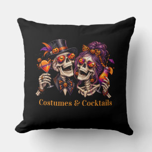 Costumes and Cocktails Adult Party Halloween Cushion