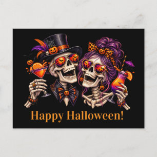 Costumes and Cocktails Adult Party Halloween Postcard