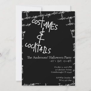 Costumes and Cocktails Halloween Invitation