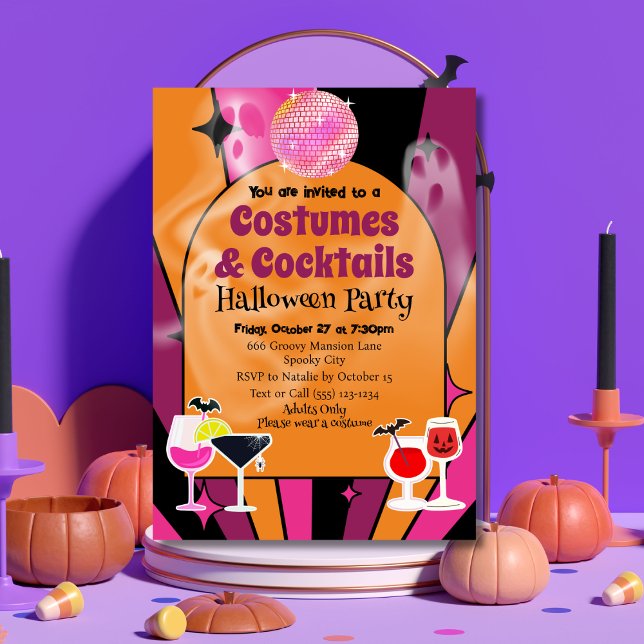 Costumes and Cocktails Halloween Party Invitation (Creator Uploaded)