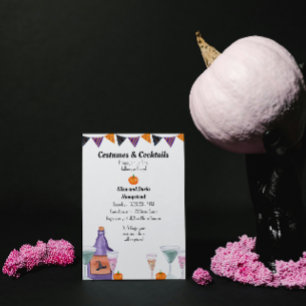 Costumes and Cocktails Halloween Party Invitation