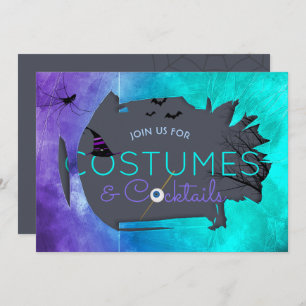 Costumes and Cocktails Halloween Party Invitation