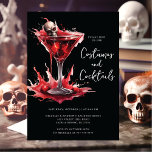 Costumes & Cocktail Halloween Party Invitation<br><div class="desc">This festive invitation features a skull Halloween cocktail. The words "costumes and cocktails" are written in a fun script font. It's the perfect way to invite your friends to a spooky-sweet Halloween party where they can come dressed up in their costumes and enjoy a delicious Halloween cocktail.</div>