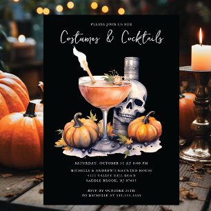 Costumes & Cocktail Halloween Party Invitation