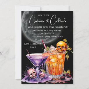 Costumes & Cocktails Halloween Invitation