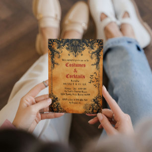 Costumes & Cocktails Halloween Party In Invitation