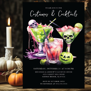 Costumes & Cocktails Halloween Party Invitation