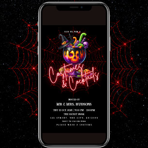 Costumes & Cocktails Halloween Party Invitation