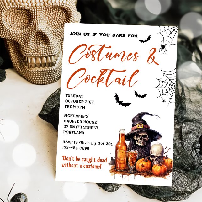 Costumes & Cocktails Halloween Party Invitation (Creator Uploaded)