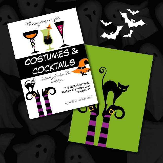 Costumes & Cocktails Halloween Party Invitation (Creator Uploaded)
