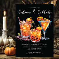 Costumes & Cocktails Halloween Party Invitation
