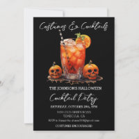 Costumes & Cocktails Halloween Party Watercolor