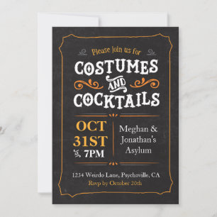 Costumes & Cocktails Invitation