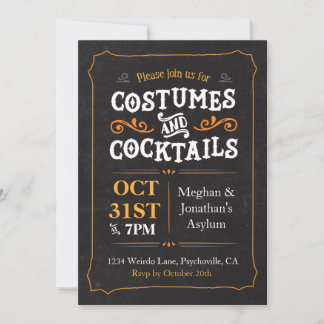 Costumes & Cocktails Invitation