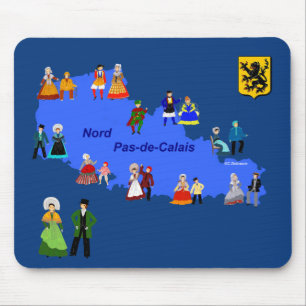 Costumes du Nord-Pas-de-Calais, France Mouse Pad