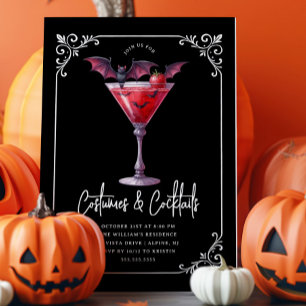 Costumes & Martinis Halloween Party Invitation