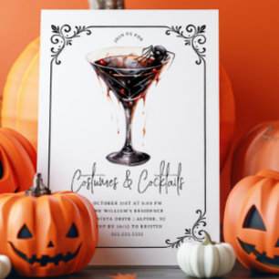 Costumes & Martinis Halloween Party Invitation