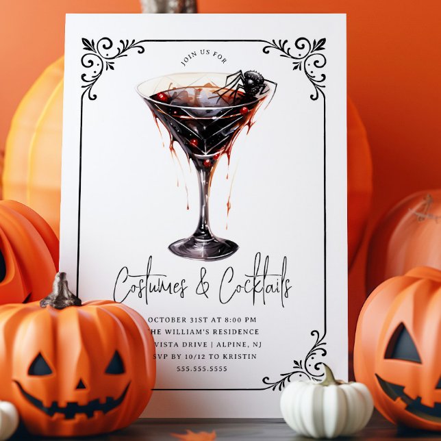 Costumes & Martinis Halloween Party Invitation (Creator Uploaded)