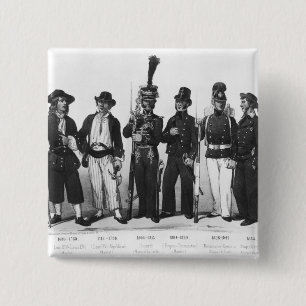 Costumes of French marines from 1680 to 1854 15 Cm Square Badge
