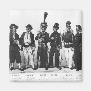Costumes of French marines from 1680 to 1854 Magnet