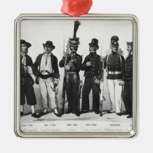 Costumes of French marines from 1680 to 1854 Metal Ornament