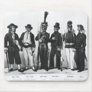 Costumes of French marines from 1680 to 1854 Mouse Pad