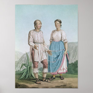 Costumes of the Indians of Michouacan Poster