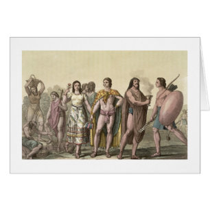 Costumes of the Mexicans (colour engraving)