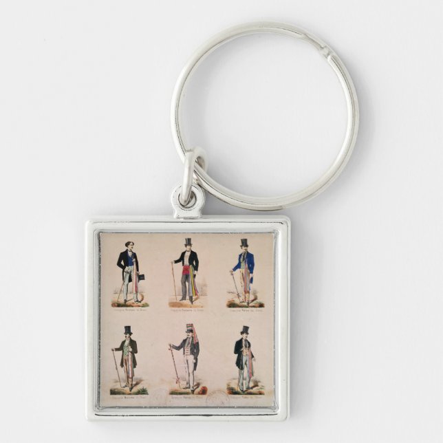 Costumes of various professions key ring (Front)