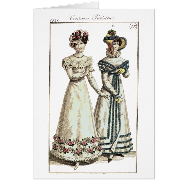 Costumes Parisiens 1821 Fashion Plate (Front)