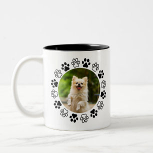 Costumizable dog portrait canine  Two-Tone coffee mug